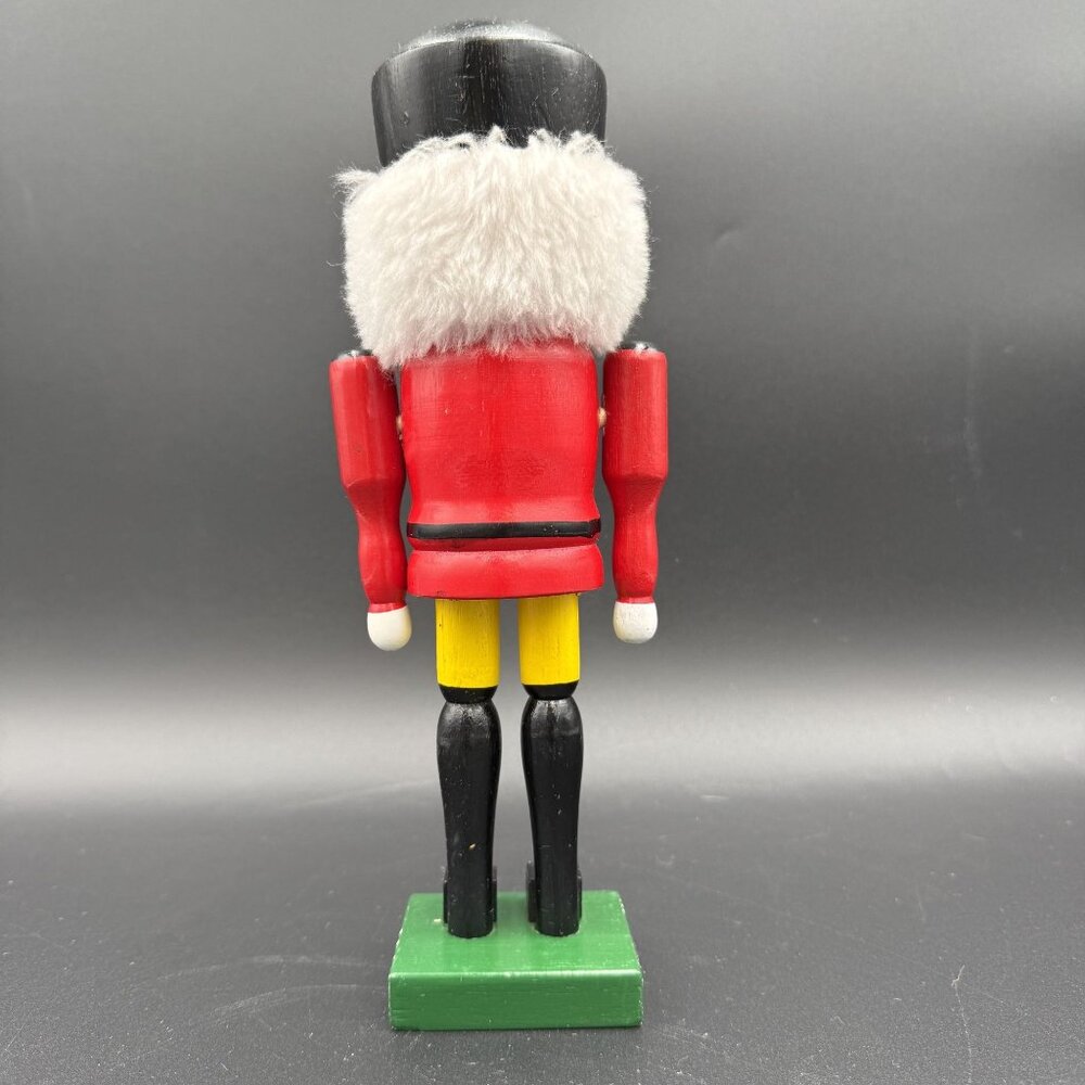 Nutcracker Soldier Wooden Sears and Roebuck Red/Yellow/Black‎ 10" Vtg - Picture 4 of 10
